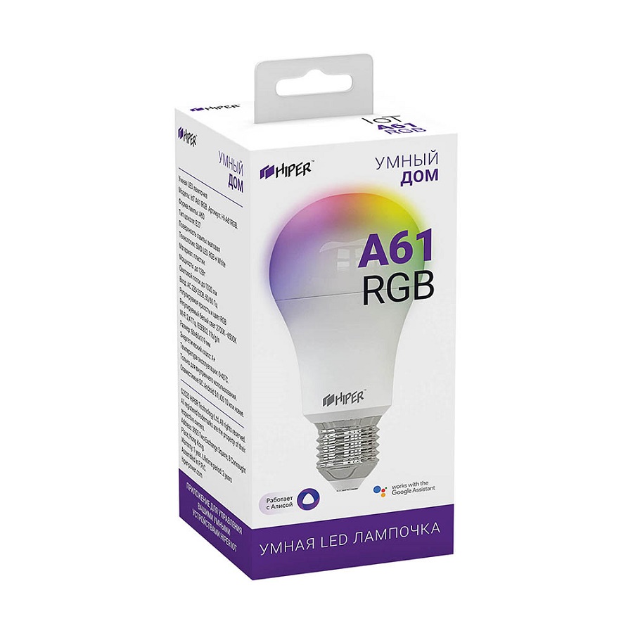 Умная LED лампочка A61 RGB купить в Казани